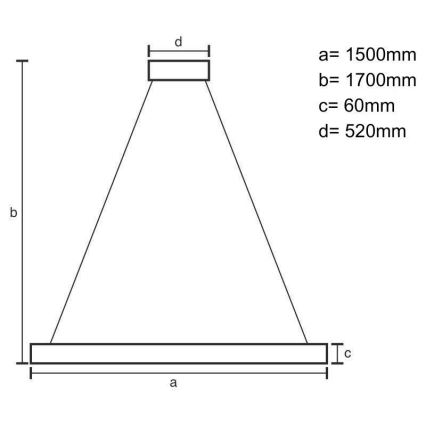 LED-kattokruunu johdossa LED/26W/230V 4000K 150 cm pyökki/massiivipuu
