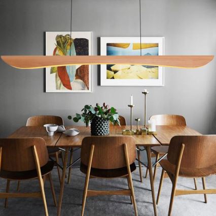 LED-kattokruunu johdossa LED/26W/230V 4000K 150 cm pyökki/massiivipuu