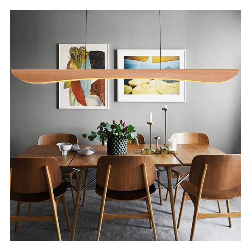 LED-kattokruunu johdossa LED/26W/230V 4000K 150 cm pyökki/massiivipuu