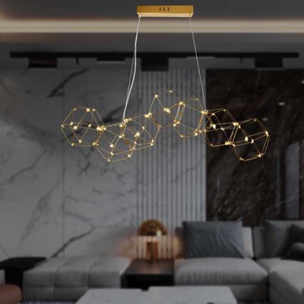 LED-kattokruunu johdossa LED/28W/230V 3000K kulta
