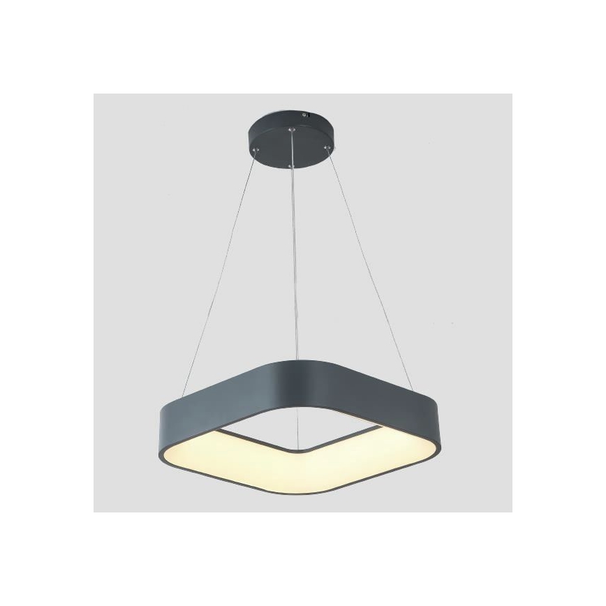 LED-kattokruunu johdossa LED/30W/230V 3000K 45x45 cm harmaa