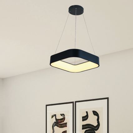 LED-kattokruunu johdossa LED/30W/230V 3000K 45x45 cm musta