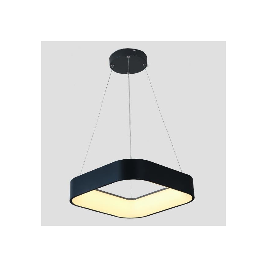 LED-kattokruunu johdossa LED/30W/230V 3000K 45x45 cm musta