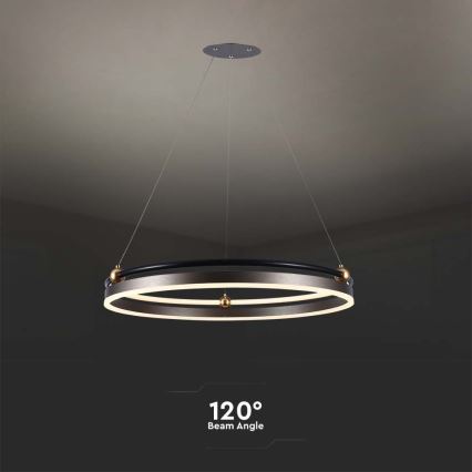 LED-kattokruunu johdossa LED/30W/230V 3000K halkaisija 62 cm ruskea