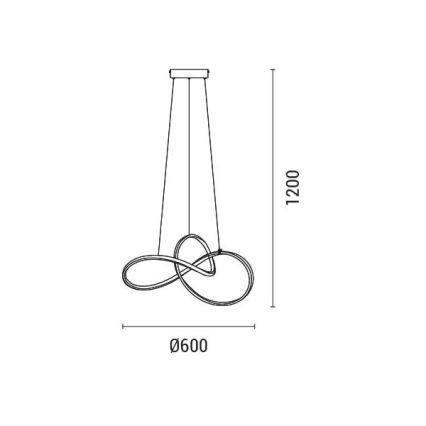 LED-kattokruunu johdossa LED/30W/230V 3000K