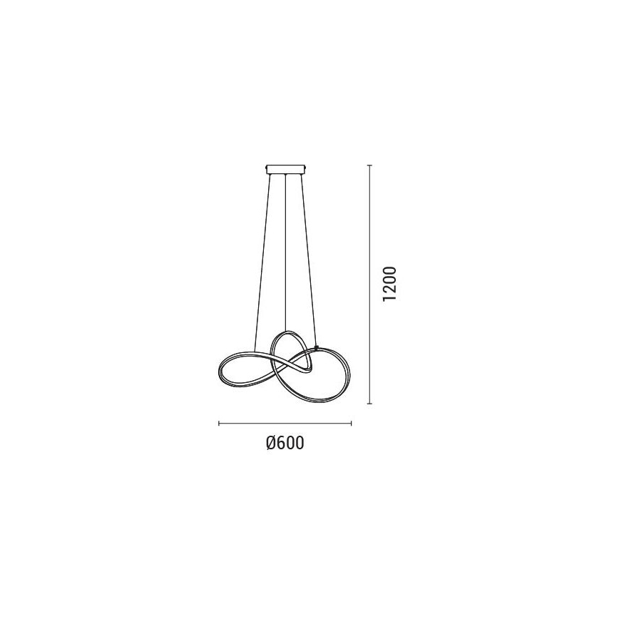 LED-kattokruunu johdossa LED/30W/230V 3000K
