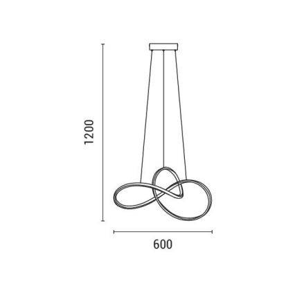 LED-kattokruunu johdossa LED/30W/230V 3000K