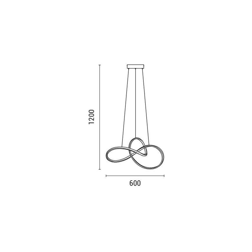 LED-kattokruunu johdossa LED/30W/230V 3000K