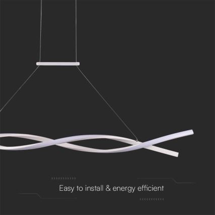 LED-kattokruunu johdossa LED/30W/230V 4000K valkoinen