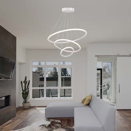 LED-kattokruunu johdossa LED/32W/230V 3000K valkoinen+