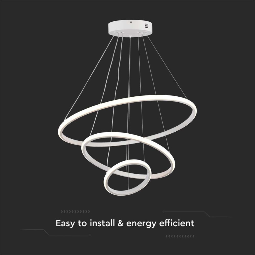 LED-kattokruunu johdossa LED/32W/230V 3000K valkoinen+