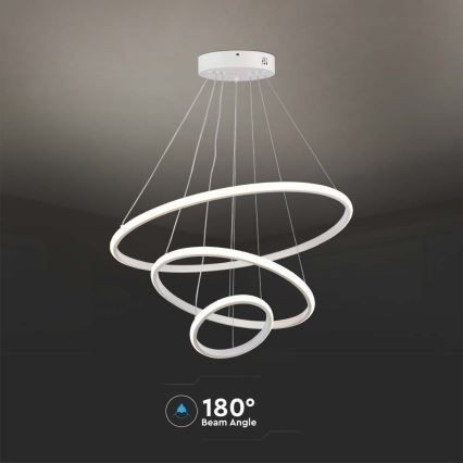 LED-kattokruunu johdossa LED/32W/230V 3000K valkoinen+