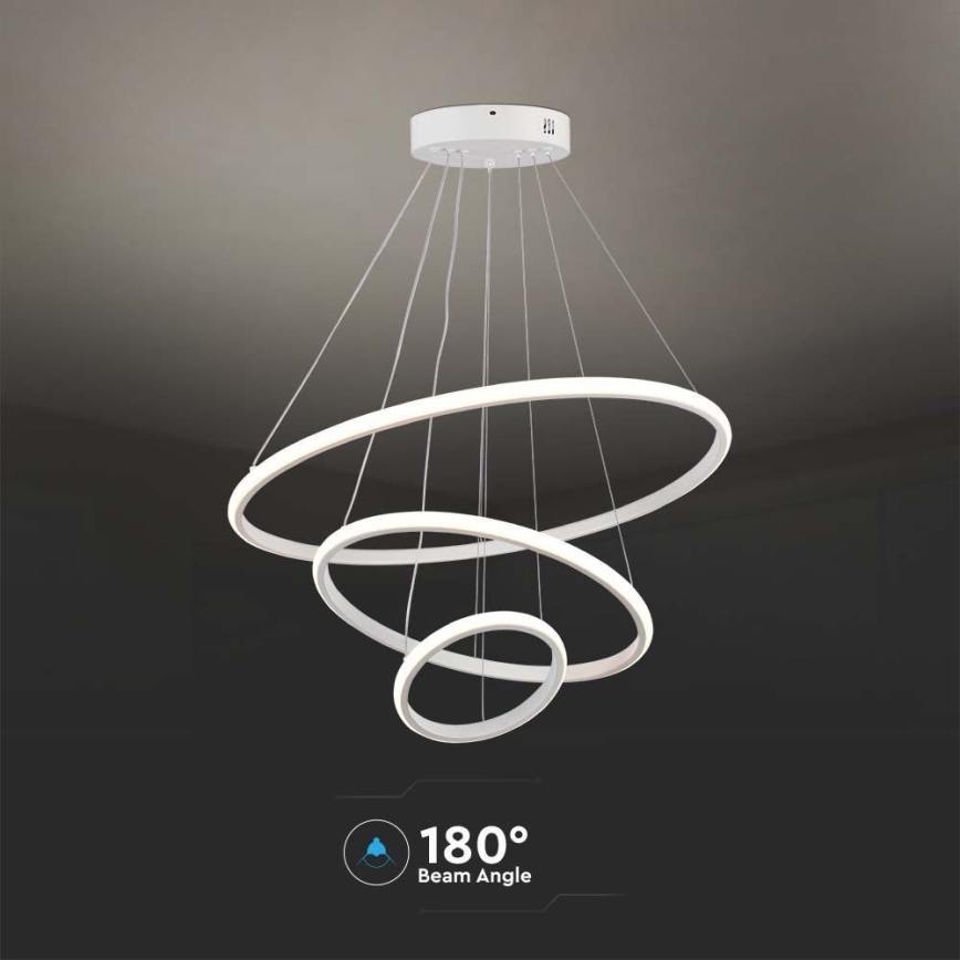 LED-kattokruunu johdossa LED/32W/230V 3000K valkoinen+