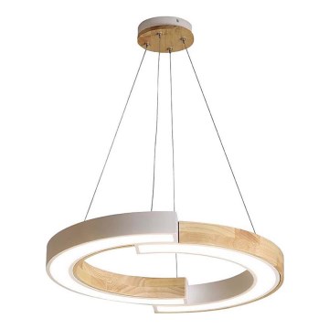 LED-kattokruunu johdossa LED/32W/230V 3000K valkoinen/puu