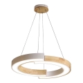 LED-kattokruunu johdossa LED/32W/230V 4000K valkoinen/puu