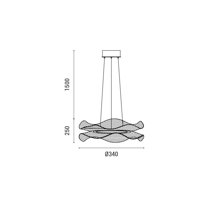 LED-kattokruunu johdossa LED/34W/230V 3000K