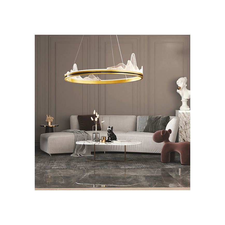 LED-kattokruunu johdossa LED/35W/230V 3000K kulta