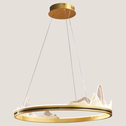 LED-kattokruunu johdossa LED/35W/230V 3000K kulta