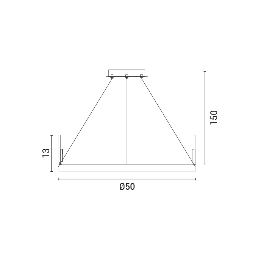 LED-kattokruunu johdossa LED/35W/230V 3000K kulta