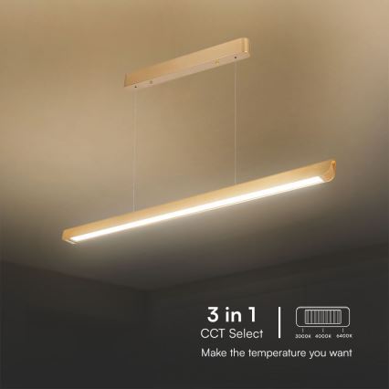 LED-kattokruunu johdossa LED/36W/230V 3000/4000/6400K kulta