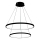 LED-kattokruunu johdossa LED/37W/230V 3000K musta