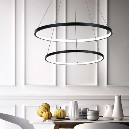LED-kattokruunu johdossa LED/37W/230V 3000K musta