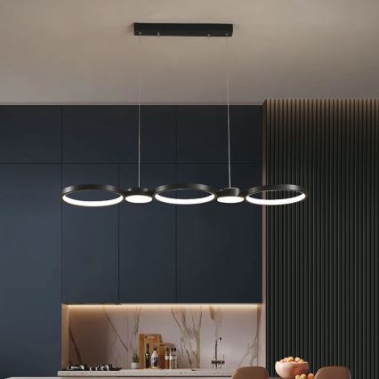 LED-kattokruunu johdossa LED/38W/230V 4000K musta