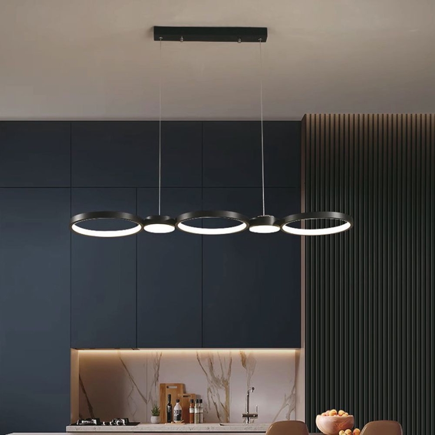 LED-kattokruunu johdossa LED/38W/230V 4000K musta