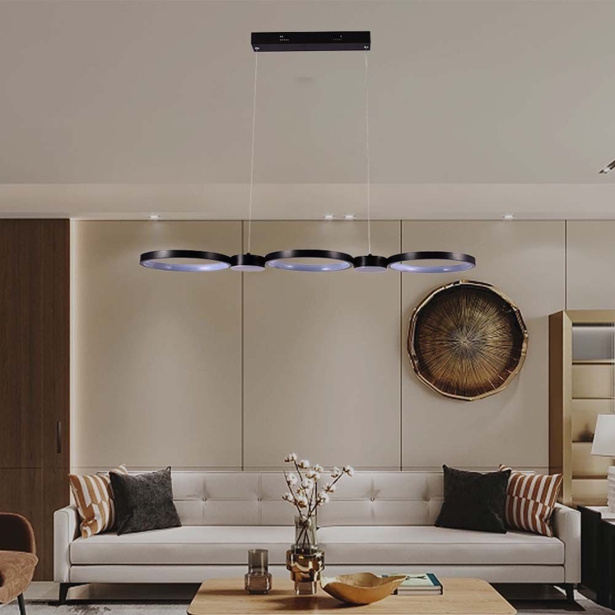 LED-kattokruunu johdossa LED/38W/230V 4000K musta
