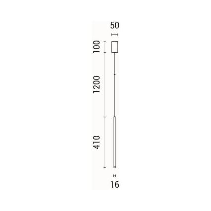 LED-kattokruunu johdossa LED/3W/230V 3000K halkaisija 5 cm