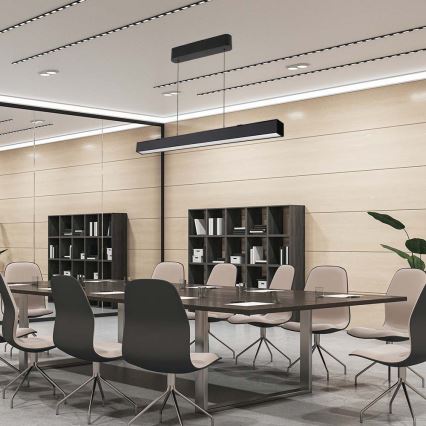 LED-kattokruunu johdossa LED/40W/230V 3000/4000/6400K musta