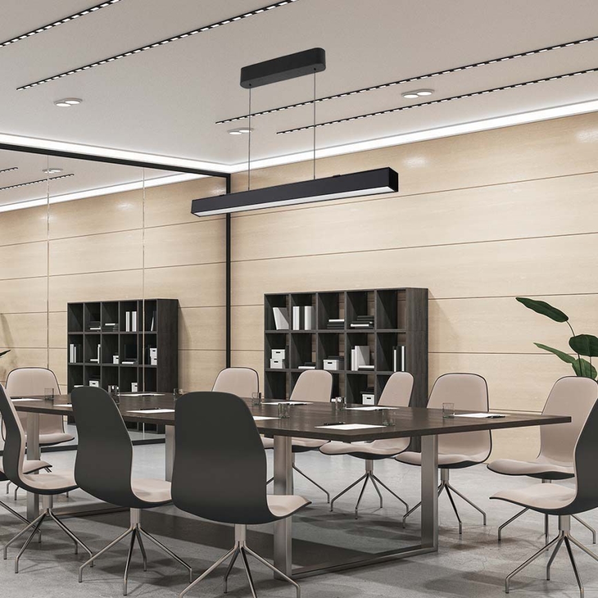 LED-kattokruunu johdossa LED/40W/230V 3000/4000/6400K musta