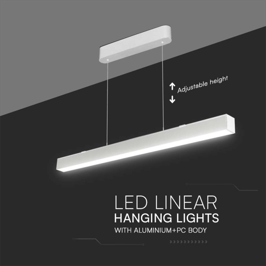 LED-kattokruunu johdossa LED/40W/230V 3000/4000/6400K valkoinen