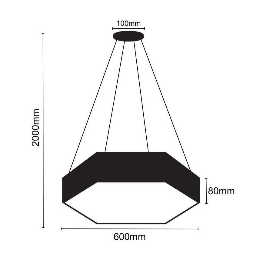 LED-kattokruunu johdossa LED/40W/230V 4000K halkaisija 60 cm