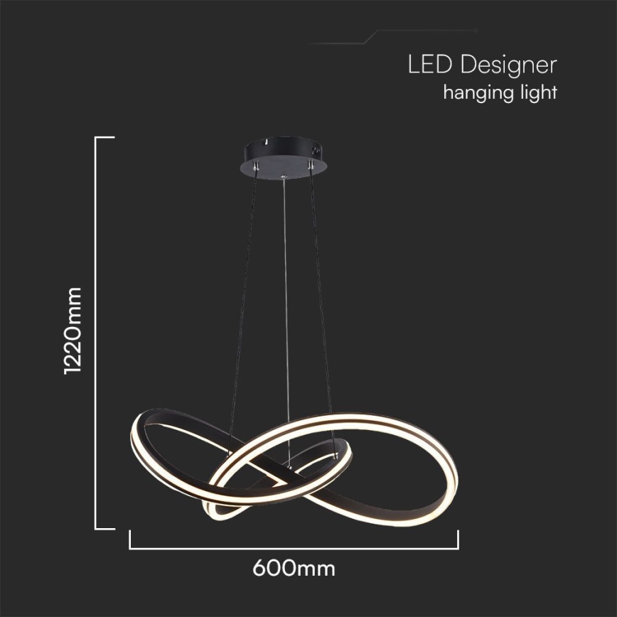 LED-kattokruunu johdossa LED/40W/230V 3000/4000/6400K