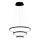LED-kattokruunu johdossa LED/42W/230V 3000K musta