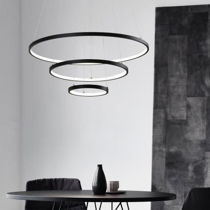 LED-kattokruunu johdossa LED/42W/230V 3000K musta