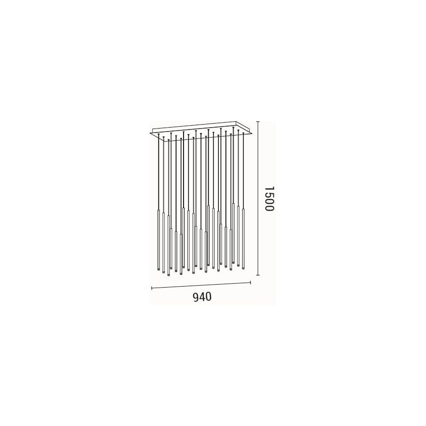 LED-kattokruunu johdossa LED/47W/230V 3000K