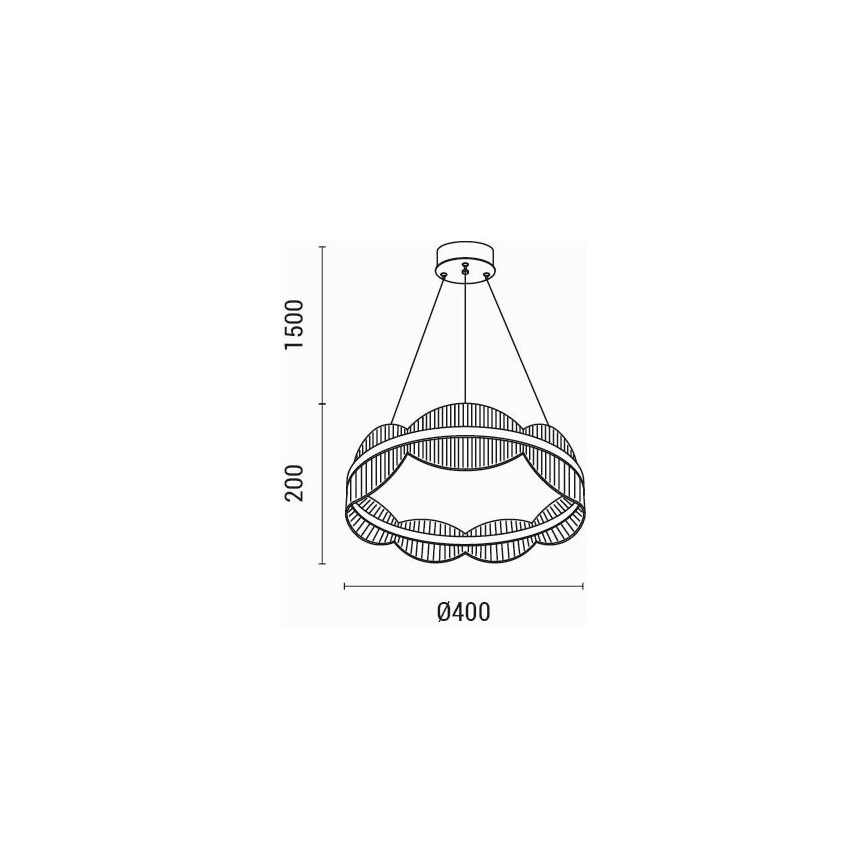 LED-kattokruunu johdossa LED/48W/230V 3000K