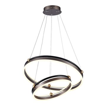 LED-kattokruunu johdossa LED/50W/230V 3000K halkaisija 62 cm ruskea