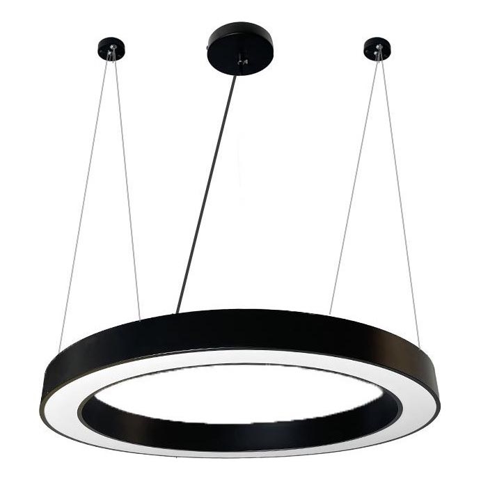 LED-kattokruunu johdossa LED/50W/230V 4000K halkaisija 100 cm musta