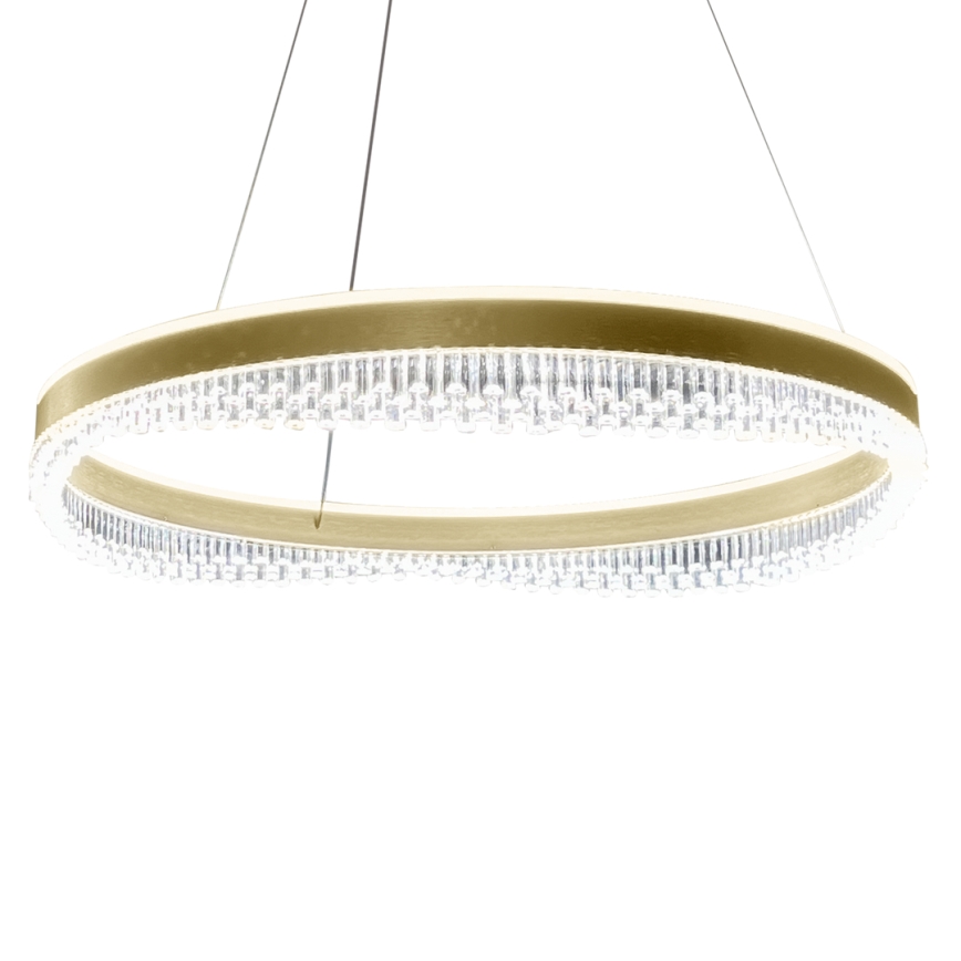 LED-kattokruunu johdossa LED/52W/230V halkaisija 60 cm kulta