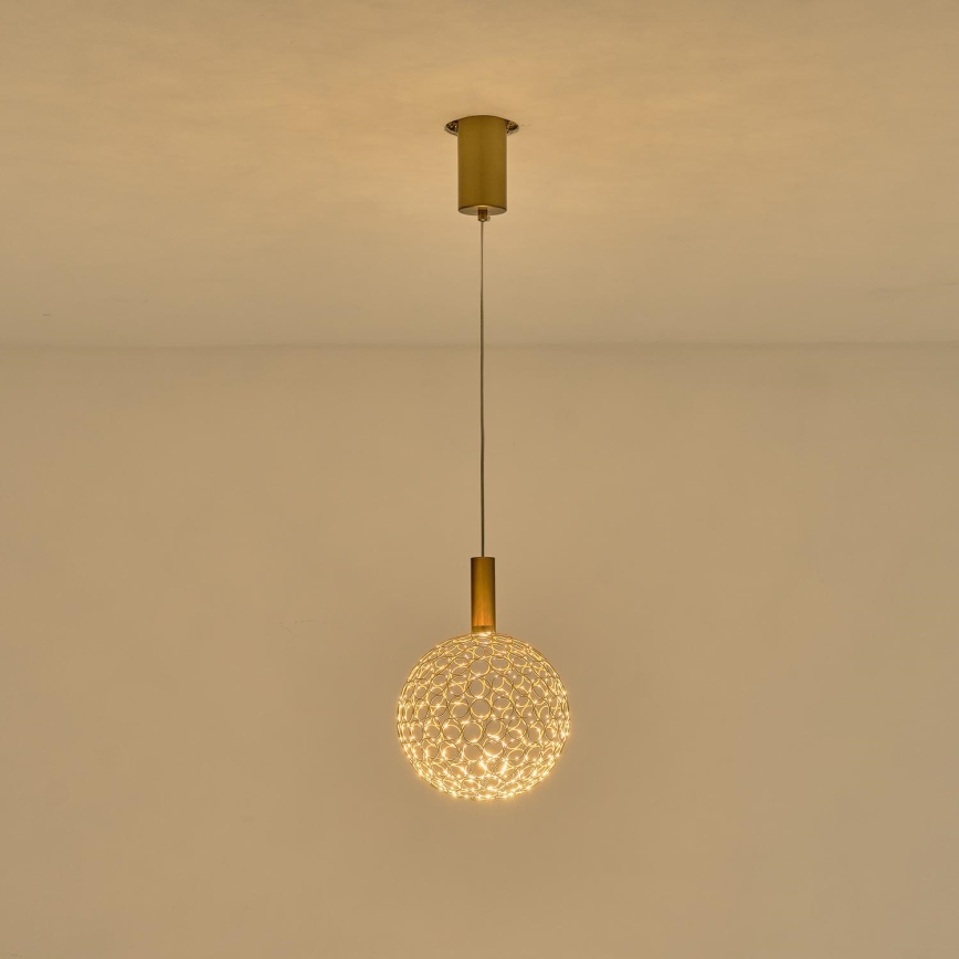 LED-kattokruunu johdossa LED/6,3W/230V 3000K kiiltävä kromi halkaisija 20 cm