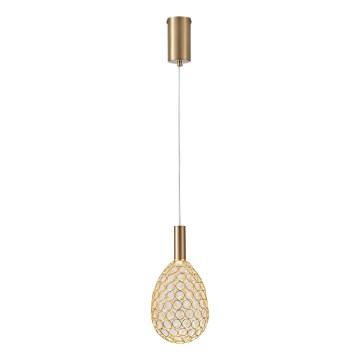 LED-kattokruunu johdossa LED/6,3W/230V 3000K kulta halkaisija 14 cm