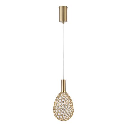 LED-kattokruunu johdossa LED/6,3W/230V 3000K kulta halkaisija 14 cm