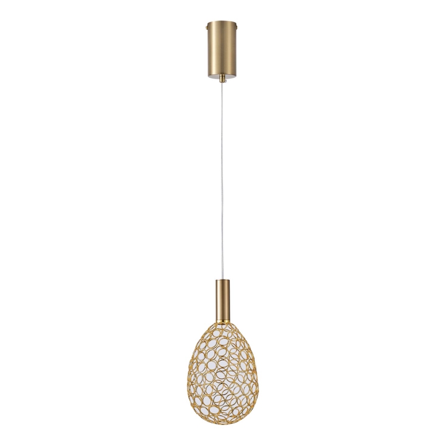 LED-kattokruunu johdossa LED/6,3W/230V 3000K kulta halkaisija 14 cm
