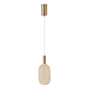 LED-kattokruunu johdossa LED/6,3W/230V 3000K kulta halkaisija 20 cm