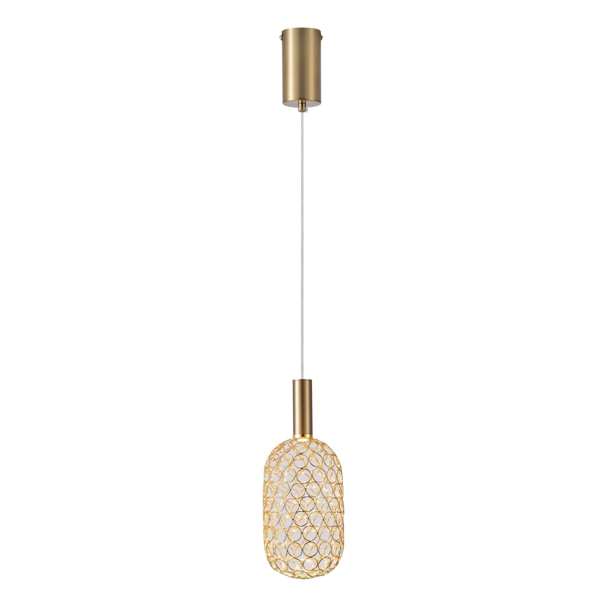 LED-kattokruunu johdossa LED/6,3W/230V 3000K kulta halkaisija 20 cm