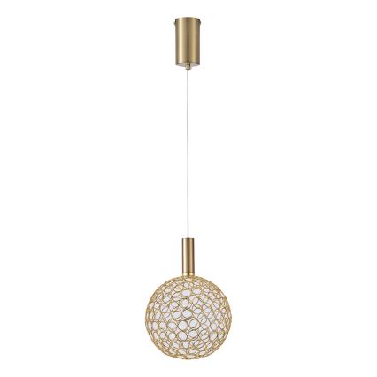 LED-kattokruunu johdossa LED/6,3W/230V 3000K kulta halkaisija 20 cm