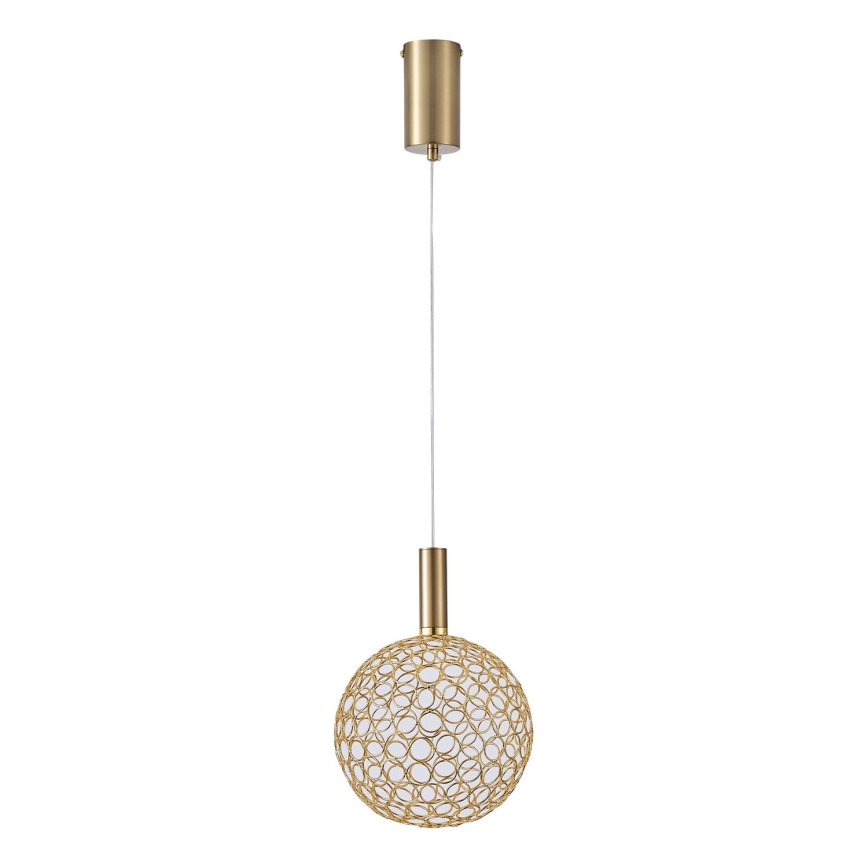 LED-kattokruunu johdossa LED/6,3W/230V 3000K kulta halkaisija 20 cm